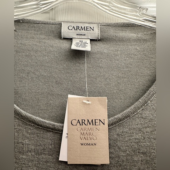 Carmen Marc Valvo Plus Size Ruffle Blouse Nordstrom - Picture 3 of 4